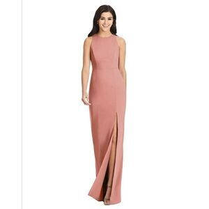 Dessy Collection Dessert Collection Diamond Cut Out Back Trumpet Gown